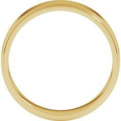 10K Yellow Gold 5 mm Stepped-Edge Flat Band Size 9