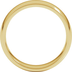 10K Yellow Gold 6 mm Lightweight Comfort-Fit Half Round Band Size 12.5