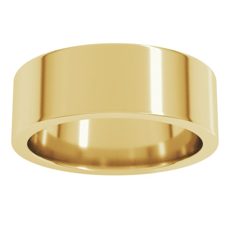 14K Yellow Gold 7 mm Comfort-Fit Flat Band Size 6