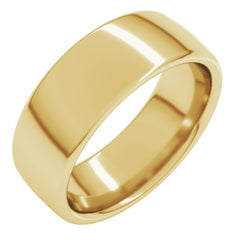 10K Yellow Gold 7 mm Comfort-Fit European-Style Band Size 11