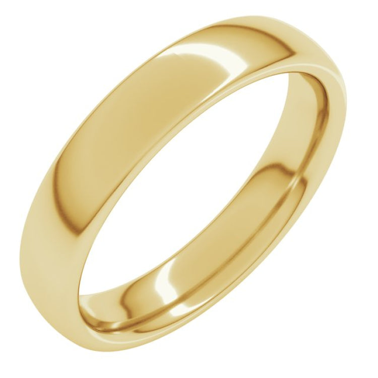 14K Yellow Gold 4 mm Comfort-Fit European-Style Band Size 5.5
