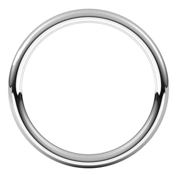 14K White Gold 2 mm Comfort-Fit European-Style Band Size 6.5