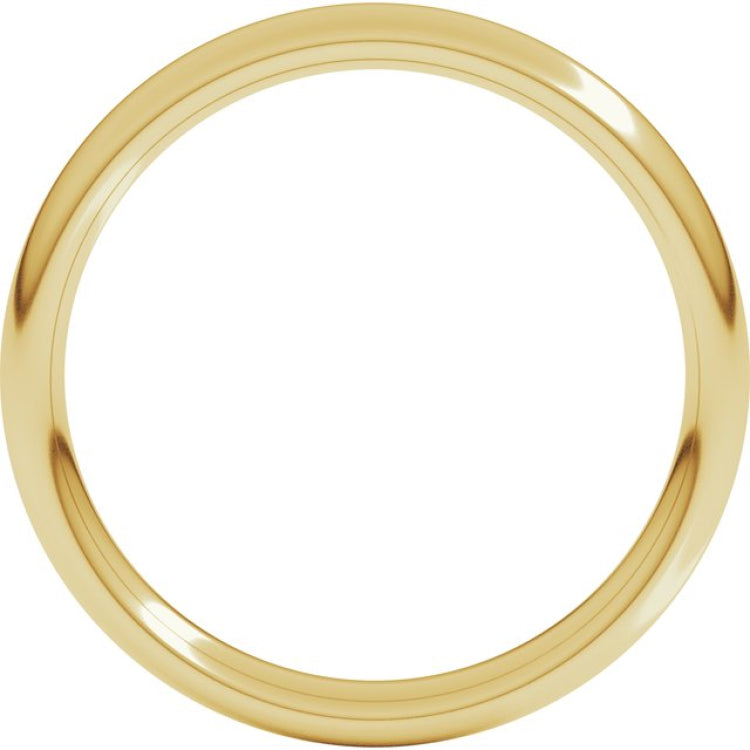 18K Yellow Gold 3 mm Comfort-Fit European-Style Band Size 6