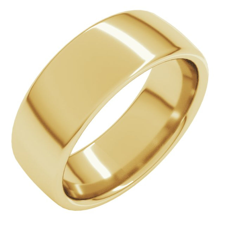 14K Yellow Gold 7 mm Comfort-Fit European-Style Band Size 6