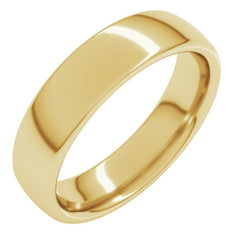 18K Yellow Gold 5 mm Comfort-Fit European-Style Band Size 7.5
