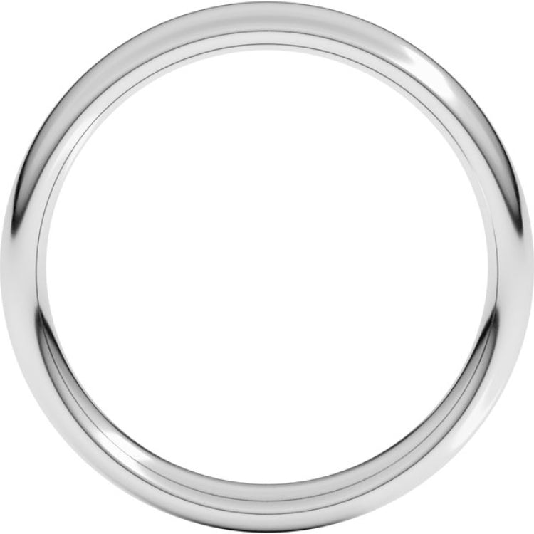 14K White Gold 4 mm Comfort-Fit European-Style Band Size 7