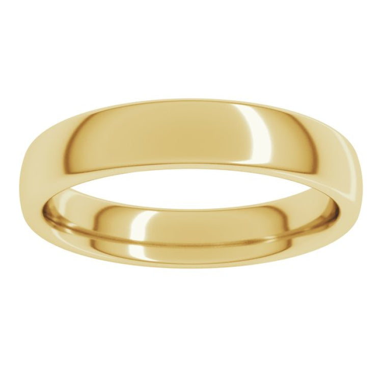 18K Yellow Gold 4 mm Comfort-Fit European-Style Band Size 7