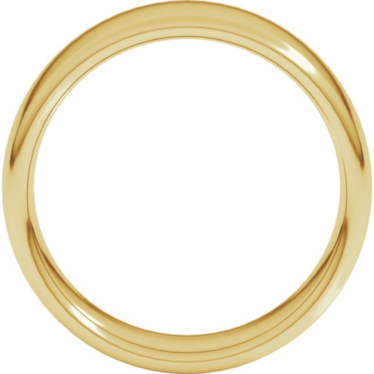 10K Yellow Gold 7 mm Comfort-Fit European-Style Band Size 8.5