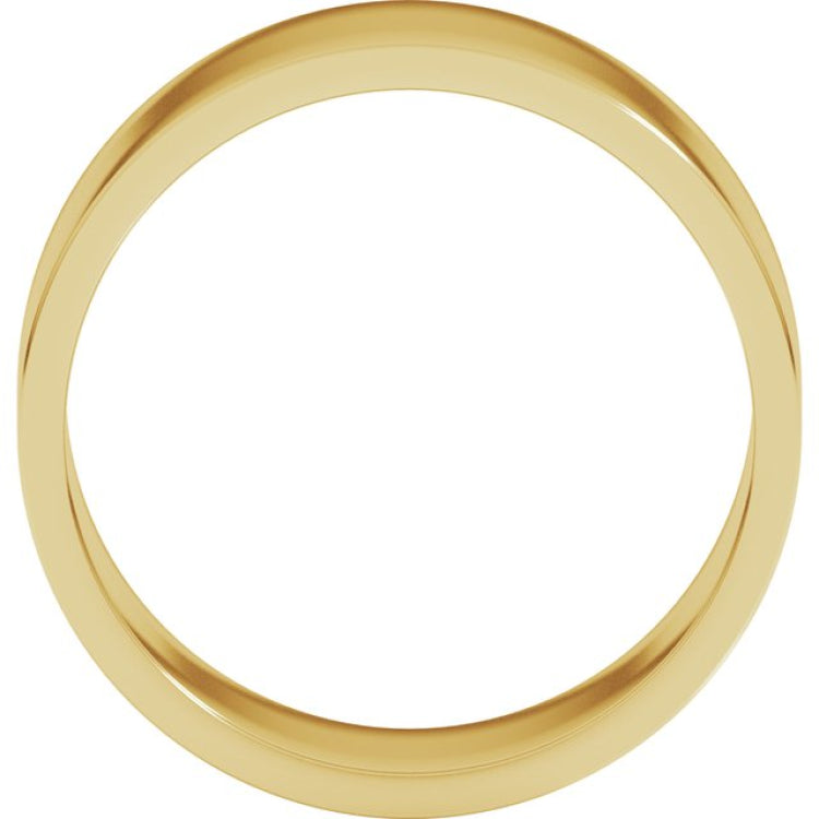 14K Yellow Gold 8 mm Flat Band Size 7