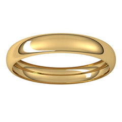 14K Yellow Gold 3.5 mm Half Round Band Size 11.5