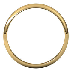14K Yellow Gold 3.5 mm Half Round Band Size 9.5