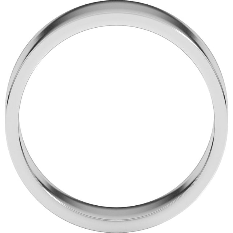 14K White Gold 8 mm Flat Band Size 8.5