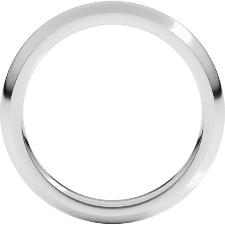 Platinum 3 mm Comfort-Fit Half Round Band Size 10