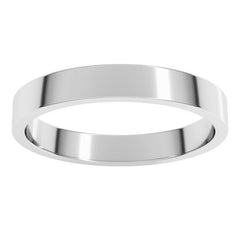 14K White Gold 3 mm Flat Band Size 5.5