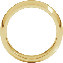 14K Yellow Gold 7 mm Comfort-Fit Half Round Band Size 11.5
