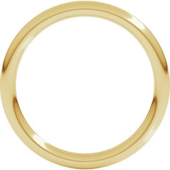 14K Yellow Gold 2 mm Comfort-Fit Full Round Band Size 4.5