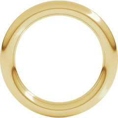 18K Yellow Gold 3 mm Comfort-Fit Full Round Band Size 6.5