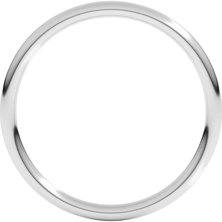 Sterling Silver 1.5 mm Comfort-Fit Full Round Band Size 8