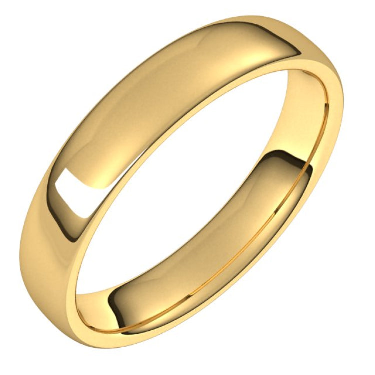 10K Yellow Gold 4.5 mm Comfort-Fit European-Style Band Size 8.5