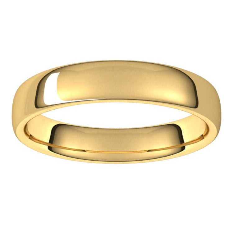 14K Yellow Gold 4.5 mm Comfort-Fit European-Style Band Size 8.5