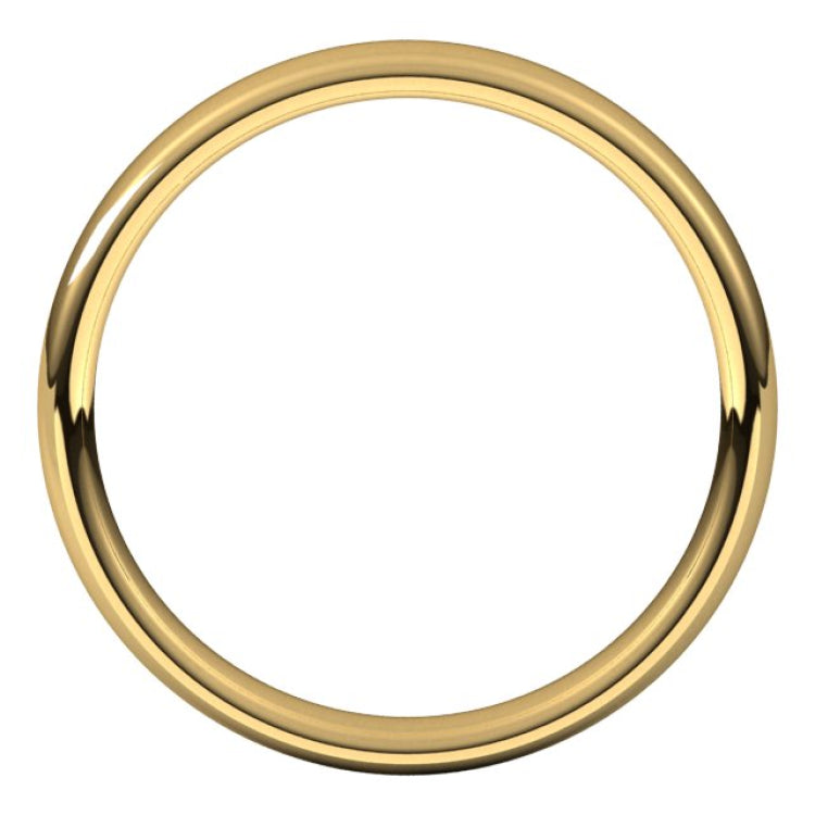 10K Yellow Gold 3.5 mm Comfort-Fit European-Style Band Size 9