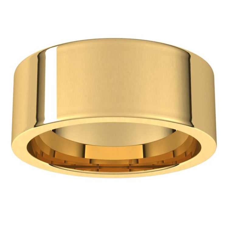 14K Yellow Gold 8 mm Comfort-Fit Flat Band Size 9.5