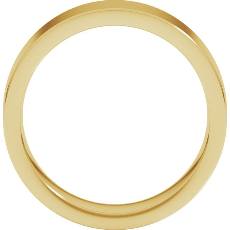 14K Yellow Gold 6 mm Comfort-Fit Flat Band Size 13