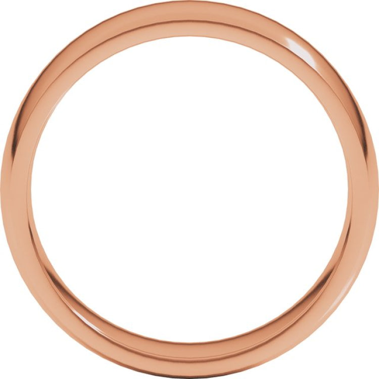 14K Rose Gold 6 mm Half Round Comfort Fit Light Band Size 9