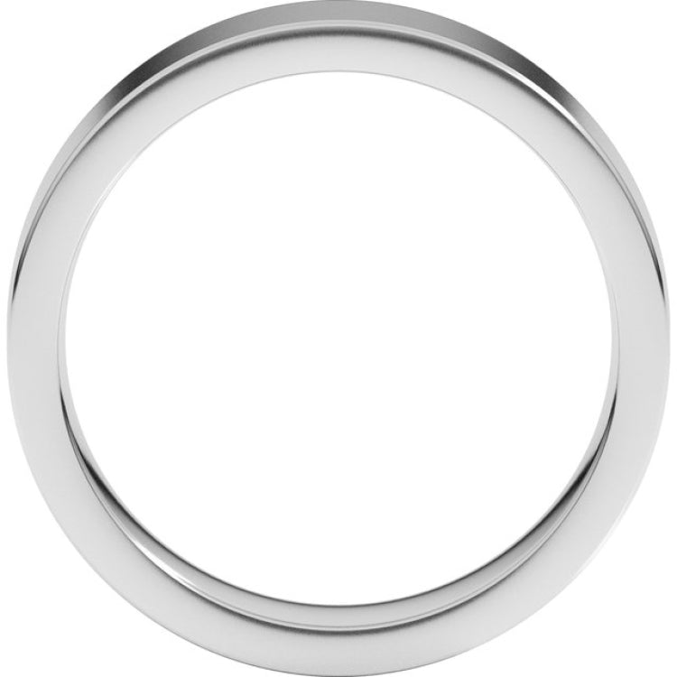 14K X1 White Gold 5 mm Comfort-Fit Flat Band Size 7