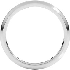 Platinum 2 mm Comfort-Fit Half Round Band Size 8