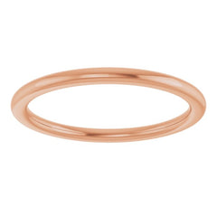 18K Rose Gold 1.5 mm Comfort-Fit European-Style Band Size 5