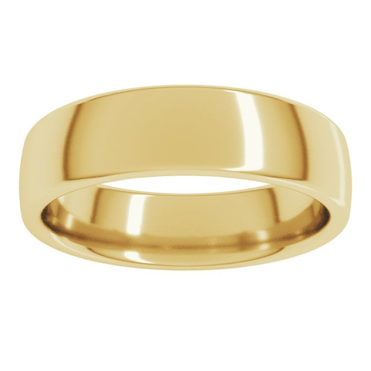 14K Yellow Gold 5.5 mm Comfort-Fit European-Style Band Size 11