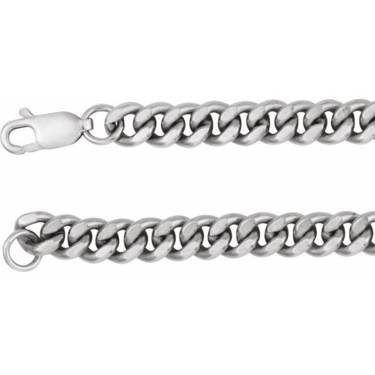 Sterling Silver 4.8 mm Curb 24" Chain