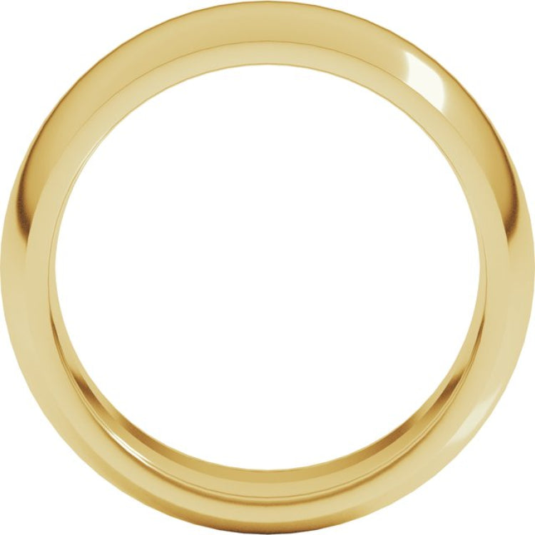 14K Yellow Gold 8 mm Comfort-Fit Half Round Band Size 11