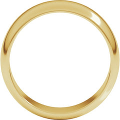 14K Yellow Gold 7 mm Half Round Band Size 10