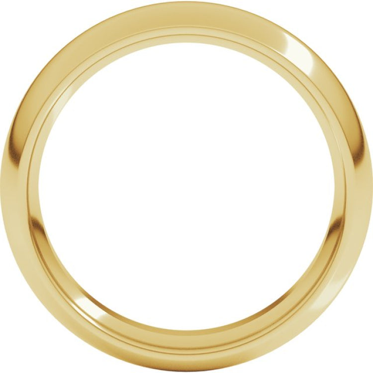 14K Yellow Gold 5.5 mm Comfort-Fit Half Round Band Size 11.5