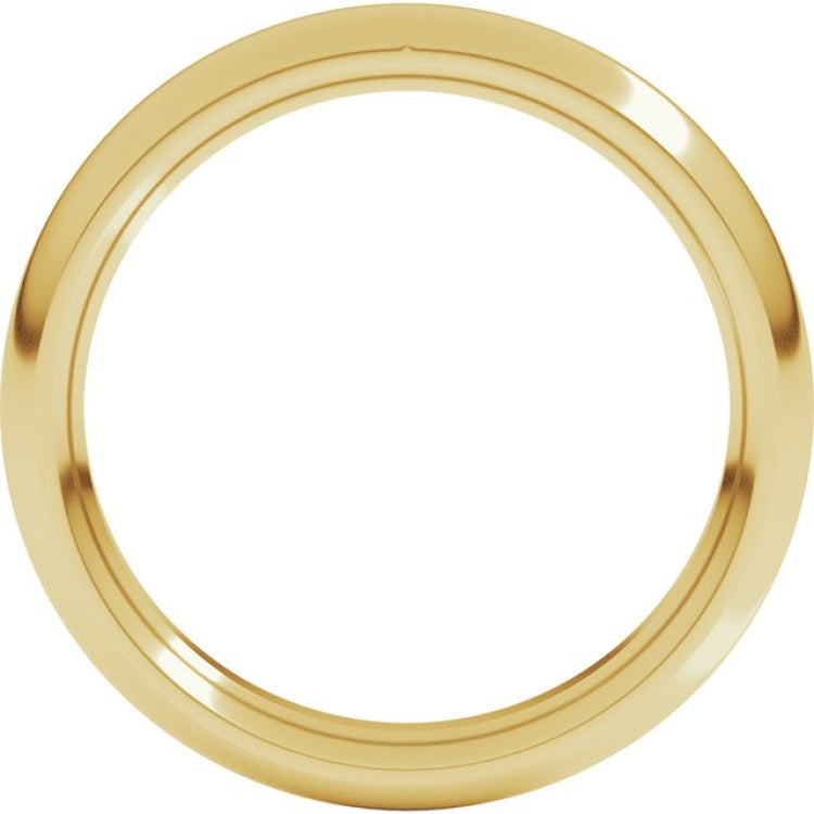 14K Yellow Gold 3.5 mm Comfort-Fit Half Round Band Size 5