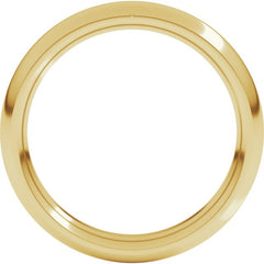14K Yellow Gold 3.5 mm Comfort-Fit Half Round Band Size 5