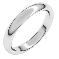 18K White Gold 3.5 mm Comfort-Fit Half Round Band Size 9