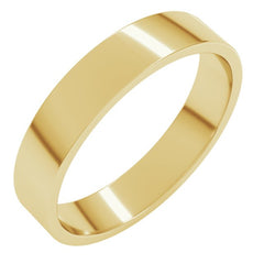 14K Yellow Gold 4.5 mm Flat Band Size 6