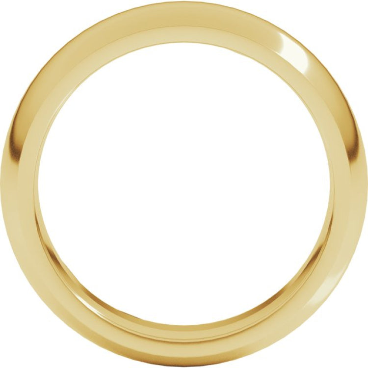 14K Yellow Gold 6 mm Comfort-Fit Half Round Band Size 12