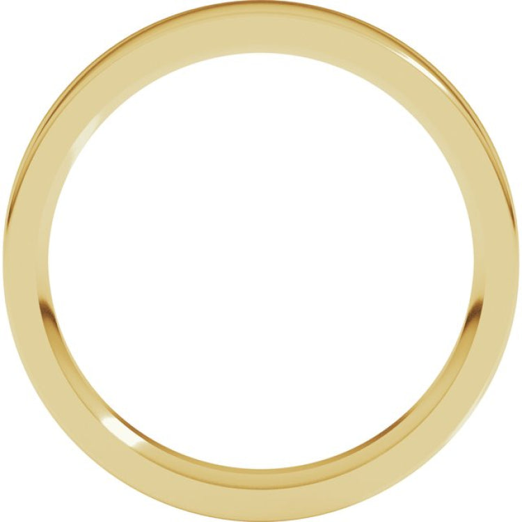 14K Yellow Gold 3.5 mm Comfort-Fit Flat Band Size 5
