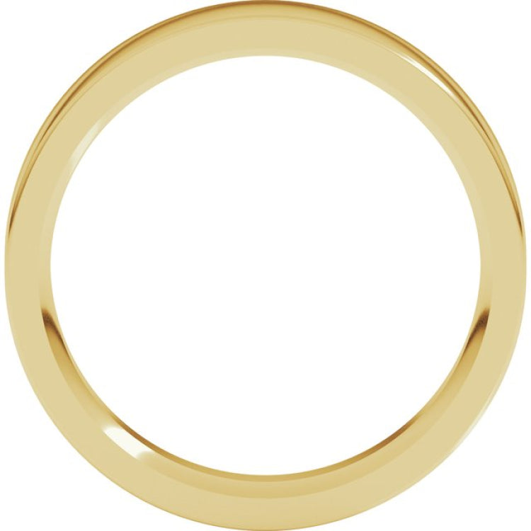 14K Yellow Gold 4.5 mm Comfort-Fit Flat Band Size 6