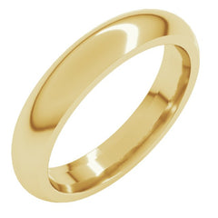 14K Yellow Gold 4.5 mm Comfort-Fit Half Round Band Size 6