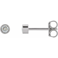 14K White Gold 1/5 CTW Lab-Grown Diamond Micro Bezel-Set Earrings