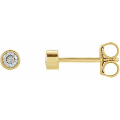 14K Yellow Gold 5/8 CTW Natural Diamond Micro Bezel-Set Earrings