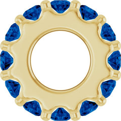 14K Yellow Gold Lab-Grown Blue Sapphire Spacer Charm/Pendant