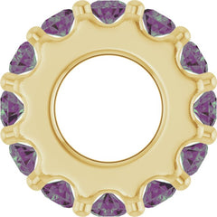 14K Yellow Gold Lab-Grown Alexandrite Spacer Charm/Pendant