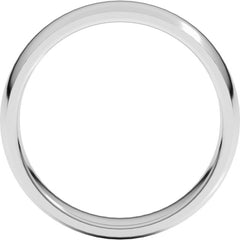 14K White Gold 5 mm Lightweight Comfort-Fit Half Round Band Size 6.5