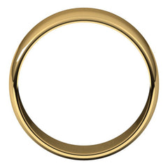 14K Yellow Gold 8 mm Lightweight Half Round Band Size 14
